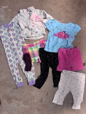 Mixed Girls Clothing Bundle - Floral, Pink & Blue Pieces